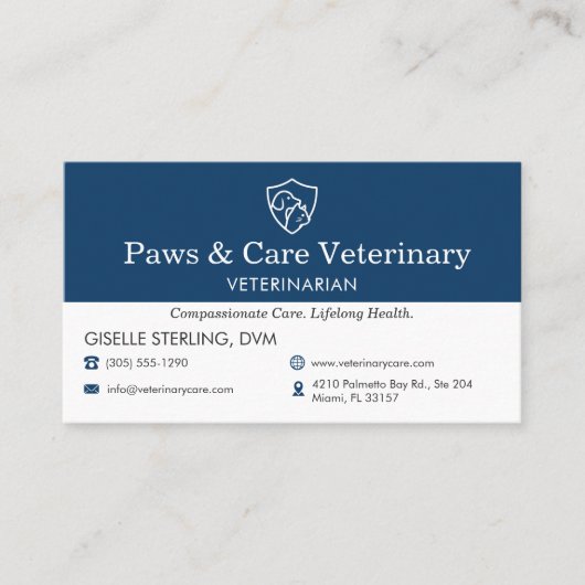 Veterinarian Vet Pet Office  名刺 (正面)