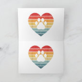 Veterinarian Vet Tech - Retro Sunset Paw Print Dog サンキューカード (内部)