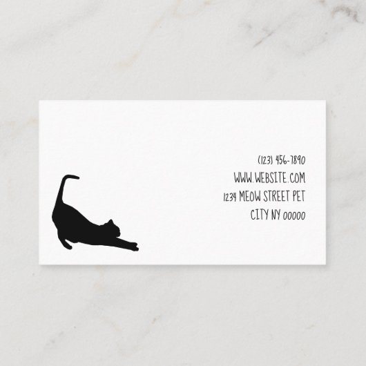 Veterinary and Cat Shelter 名刺 (裏面)