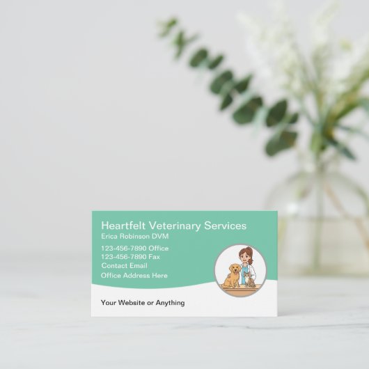 Veterinary Animal Hospital Services 名刺 (スタンド正面)