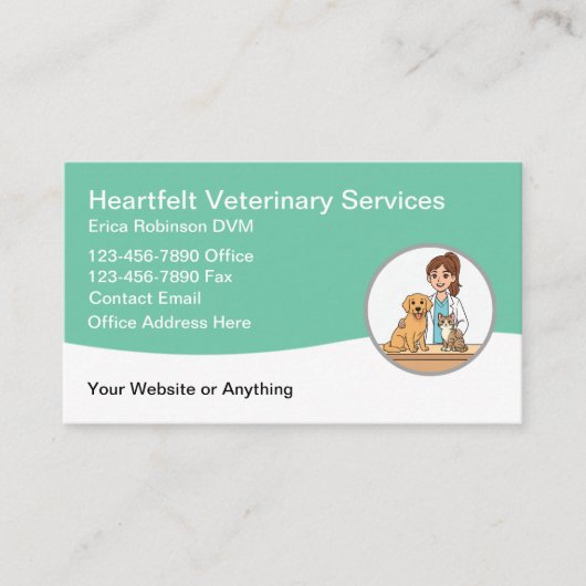 Veterinary Animal Hospital Services 名刺 (正面)