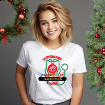 Veterinary Christmas Squad  t-shirt 