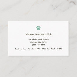 Veterinary Clinic Appointment Reminder Card 予約カード