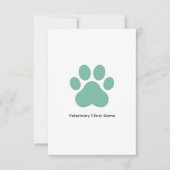Veterinary Clinic Flat Note Card (3.5" × 5") ノートカード (正面)