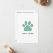 Veterinary Clinic Flat Note Card (3.5" × 5") ノートカード (正面/裏面インサイチュ)