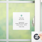 Veterinary Clinic Hours Window Cling ウィンドウサイン (ホーム)