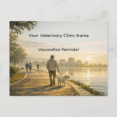 Veterinary Clinic Vaccination Reminder Postcard ポストカード (正面)