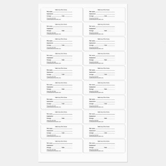 Veterinary Medication Label – Medium & Waterproof ラベル