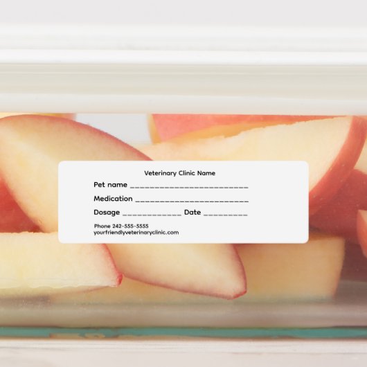 Veterinary Medication Label – Medium & Waterproof ラベル (貼付)