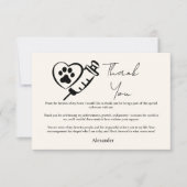 Veterinary Medicine Paw Graduation Party サンキューカード (正面)