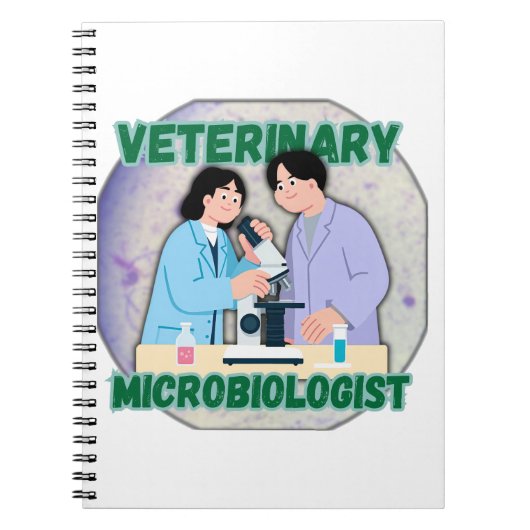 Veterinary Microbiologist – Lab Science Design ノートブック (正面)