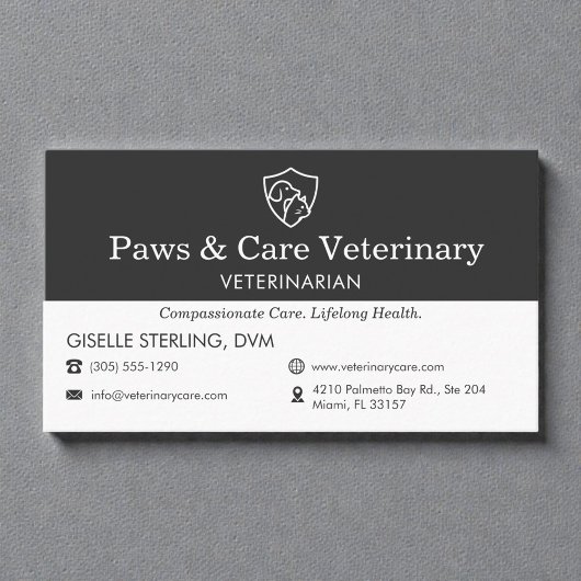 Veterinary Office Dog Cat Icon 名刺
