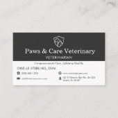Veterinary Office Dog Cat Icon 名刺 (正面)