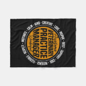 Veterinary Practice Manager Funny Vet Tech Week  フリースブランケット (正面(横))