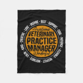 Veterinary Practice Manager Funny Vet Tech Week  フリースブランケット (正面)