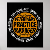 Veterinary Practice Manager Funny Vet Tech Week  ポスター (正面)