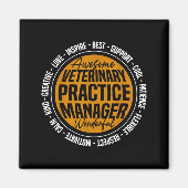 Veterinary Practice Manager Funny Vet Tech Week  マグネット (正面)