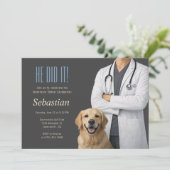 Veterinary School Graduation Party Invite シーズンカード (スタンド正面)