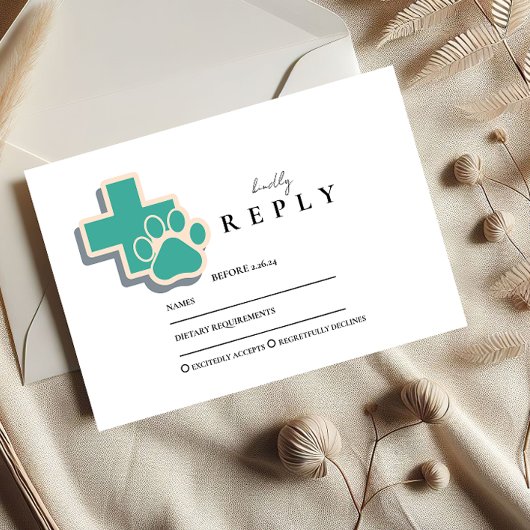 Veterinary School Paw Graduation Party 出欠カード