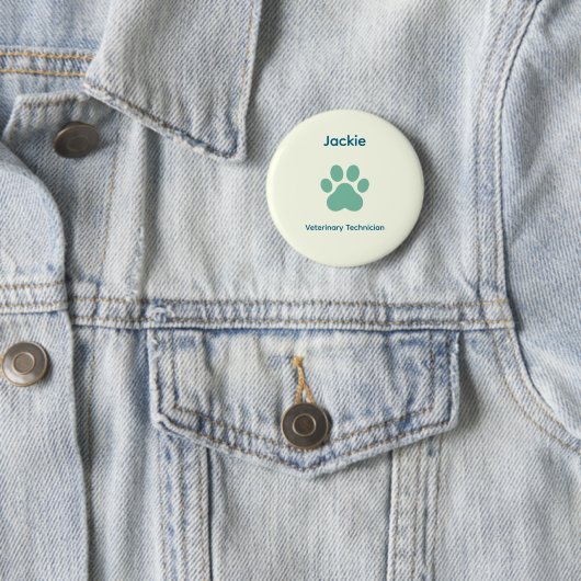 Veterinary Technician Name Badge Button 缶バッジ (インサイチュ)