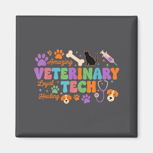 Veterinary Technician - Vet Tech Veterinarian Appr マグネット (正面)