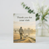 Veterinary Thank‑You Postcard – Quiet Walk Design ポストカード (スタンド正面)
