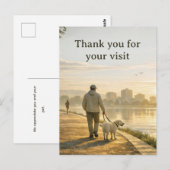 Veterinary Thank‑You Postcard – Quiet Walk Design ポストカード (正面/裏面)