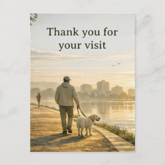 Veterinary Thank‑You Postcard – Quiet Walk Design ポストカード