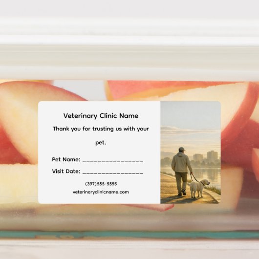 Veterinary Welcome‑Kit Label – Large & Waterproof ラベル (貼付)