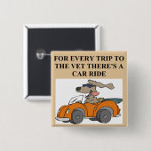 veterriarianおもしろい犬 缶バッジ (正面&裏面)