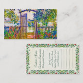 Vetheuilクロード・モネの絵画の庭ゲート 名刺 (正面/裏面)