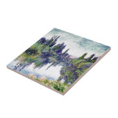 Vetheuil -クロード・モネの近くのセーヌ河の朝、 タイル (側面)