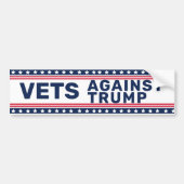 Vets Against Trump Politics バンパーステッカー (正面)