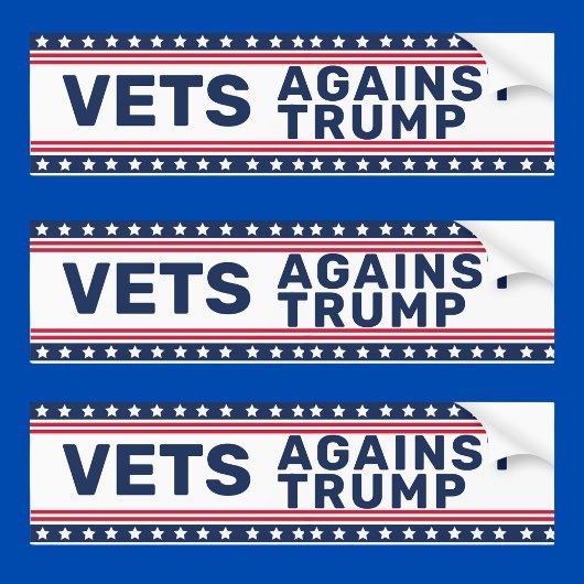 Vets Against Trump Politics バンパーステッカー