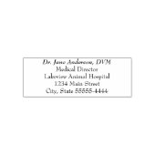 Vet's Name (Bold Italics) Job Title Return Address セルフインキングスタンプ (デザイン)