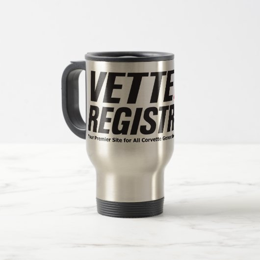 Vette Registry Logo Mug トラベルマグ (正面左)