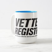 Vette Registry Two-Tone 15oz Ceramic Mug ツートーンマグカップ (正面左)