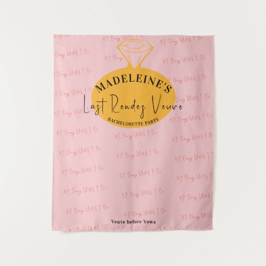 Veuve Before VowsバチェロレッテPhotobooth背景 タペストリー (正面)