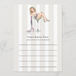 Veuve Before Vows シャンパンカクテル ブライダルシャワー アドバイスカード