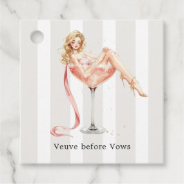 Veuve Before Vows シャンパンカクテル ブライダルシャワー フェイバータグ