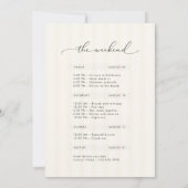 Veuve Before Vows バチェラーウィークエンド 招待状 (裏面)