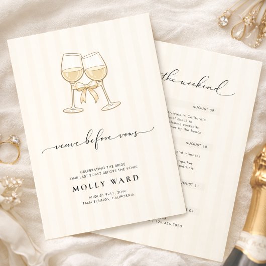 Veuve Before Vows バチェラーウィークエンド 招待状