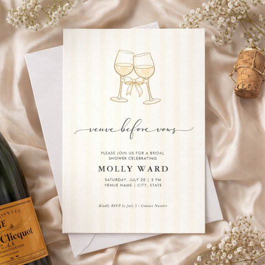 Veuve Before Vows Bridal Shower Invitation 招待状