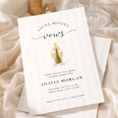 Veuve Before Vows Elegant Champagne Bridal Shower 招待状