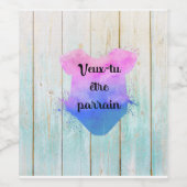 Veux-tu être parrain ワインラベル (シングルラベル)