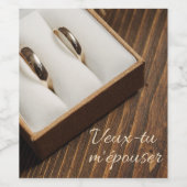 Veux-tu m'épouser ワインラベル (シングルラベル)