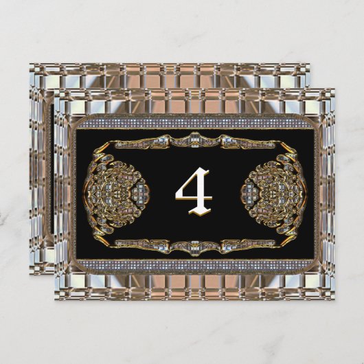 Vex Eliteテービクトリアンブル番号カード ポストカード (正面/裏面)