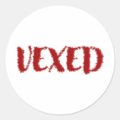 Vexed-Cool Font and Fun Word ラウンドシール (正面)