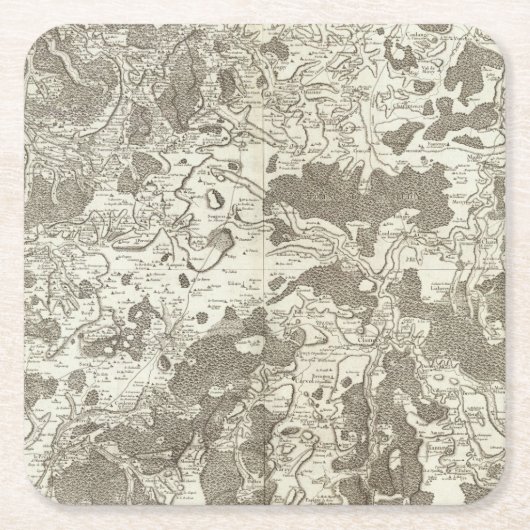 Vezelay、Cosne スクエアペーパーコースター (正面)