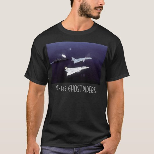 VF-142 Ghostriders - F-14雄猫 Tシャツ (正面)